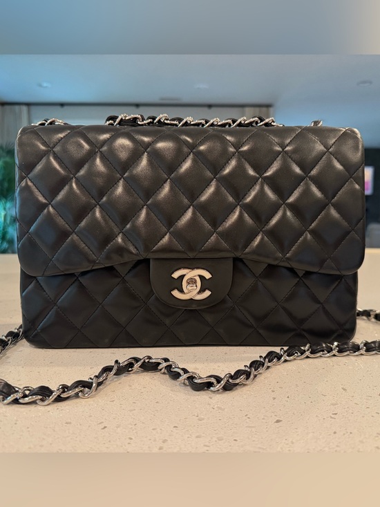 CHANEL Handbags - Chanel classic Jumbo Single flap Black shw